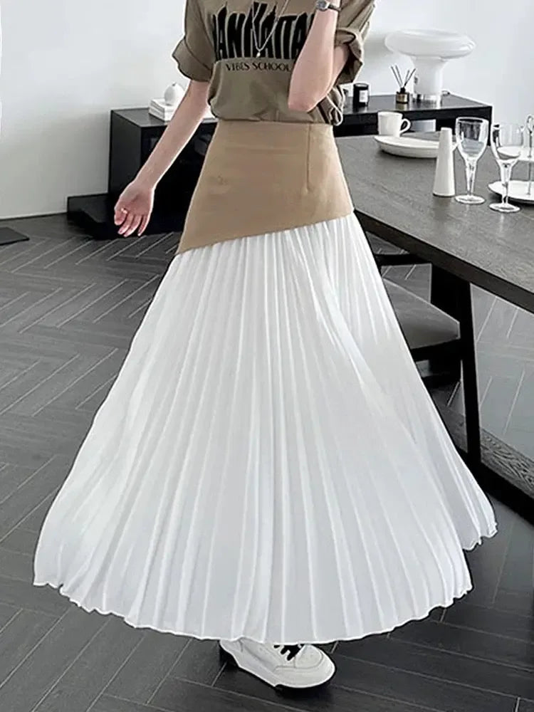 High Waist Pleated Skirt - Plush Fashion Hub