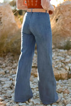 High-Waisted Wide-Leg Button-Front Jeans - Plush Fashion Hub