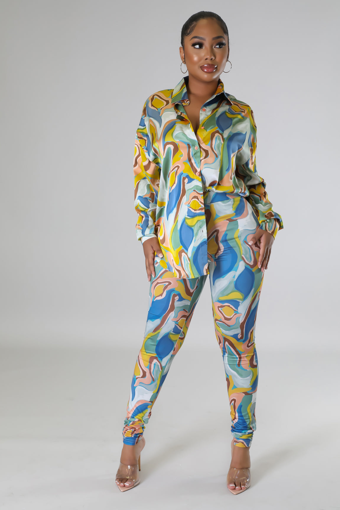 Misha Legging Set - Green Fasheabe