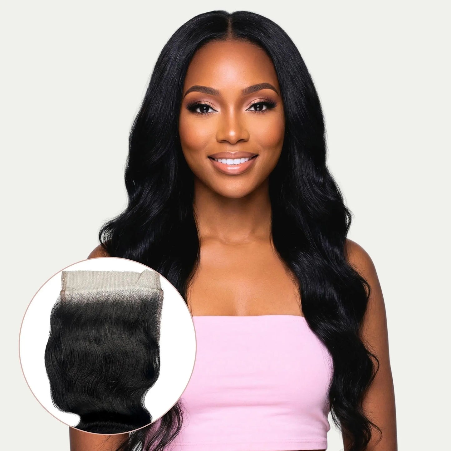Jet Black Body Wave 4x4 HD Lace Human Hair Closure Private Label