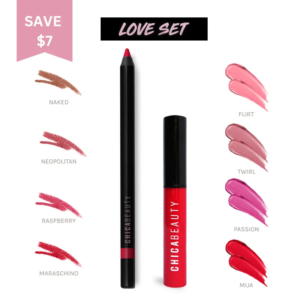LOVE/AMOR SET (Lipstick + Lip Liner) Plush Fashion Hub