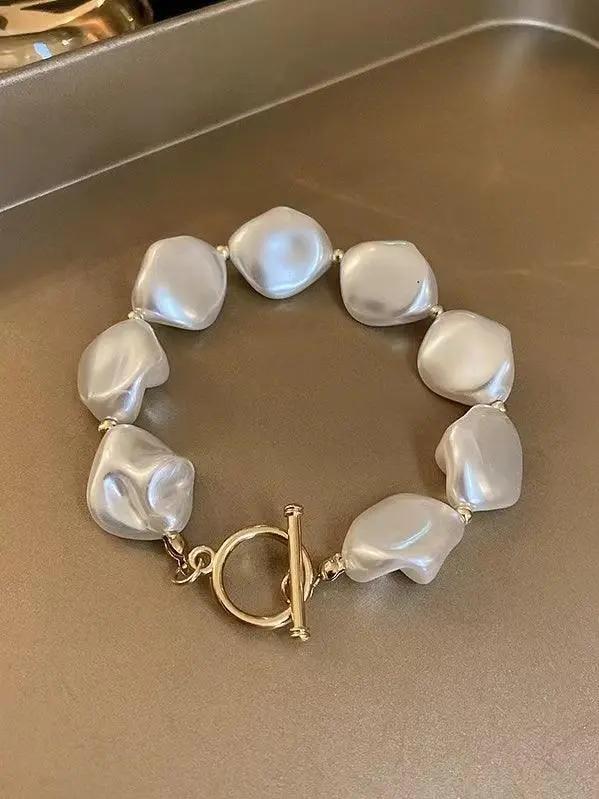 Large Irregular Pearl Pearl Beaded Bracelet PAINEVIDA
