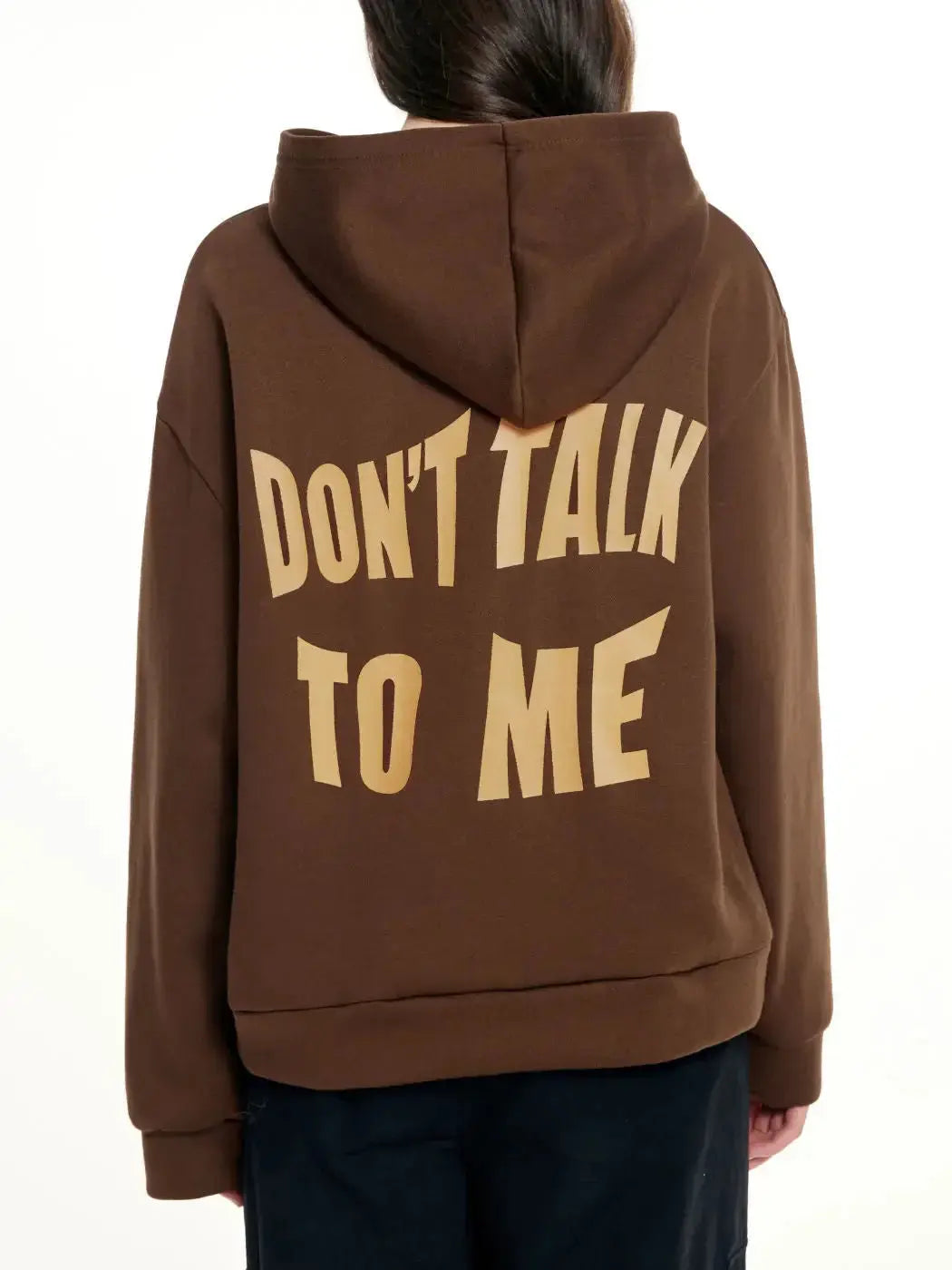 Letter Print Casual Loose Long -sleeved Hooded Sweater - Plush Fashion Hub
