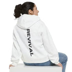 Letter Print Revival Hooded Sweatshirt - Plush Fashion Hub