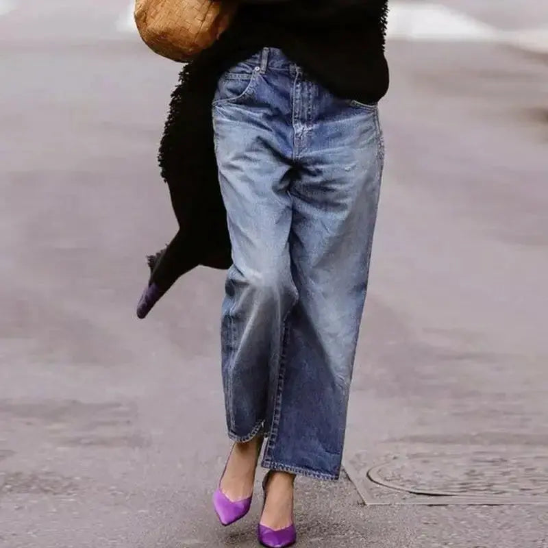 Loose Mid Waist Casual Pants - Plush Fashion Hub