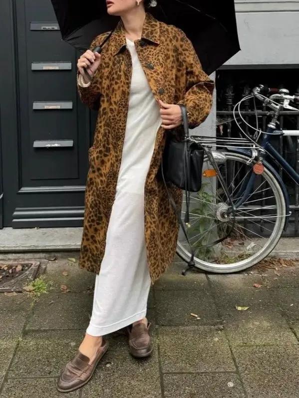 Loose Vintage Leopard Coat PAINEVIDA