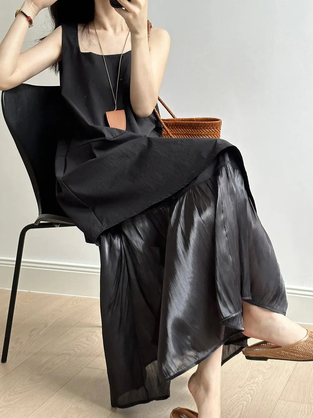 Lrregular Patchwork Vest Dress Plush Fashion Hub