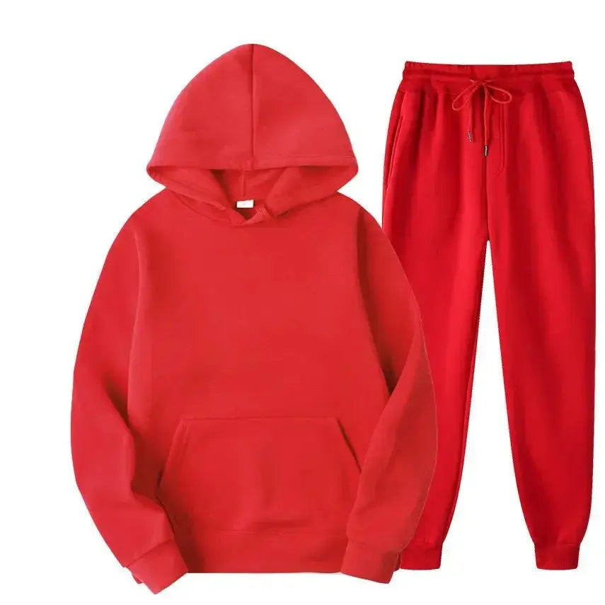 Men's And Women's Casual Loose Sweatshirt Sweatpants Two-piece Set - Plush Fashion Hub