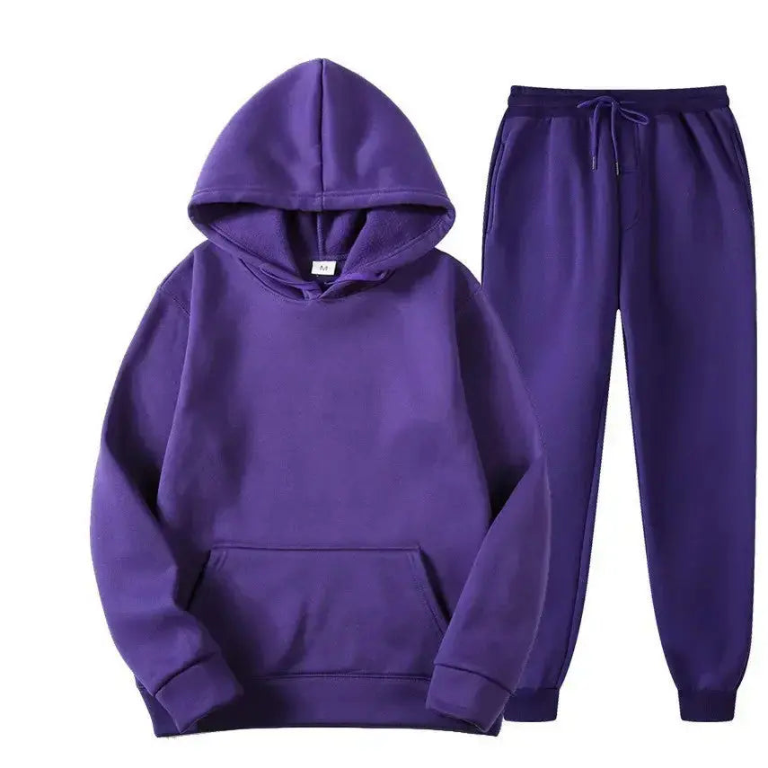 Men's And Women's Casual Loose Sweatshirt Sweatpants Two-piece Set - Plush Fashion Hub