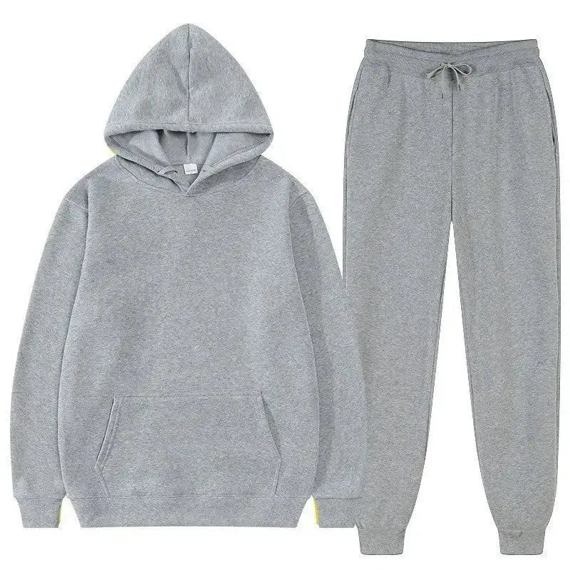 Men's And Women's Casual Loose Sweatshirt Sweatpants Two-piece Set - Plush Fashion Hub