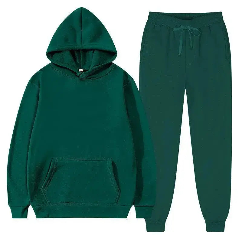 Men's And Women's Casual Loose Sweatshirt Sweatpants Two-piece Set - Plush Fashion Hub