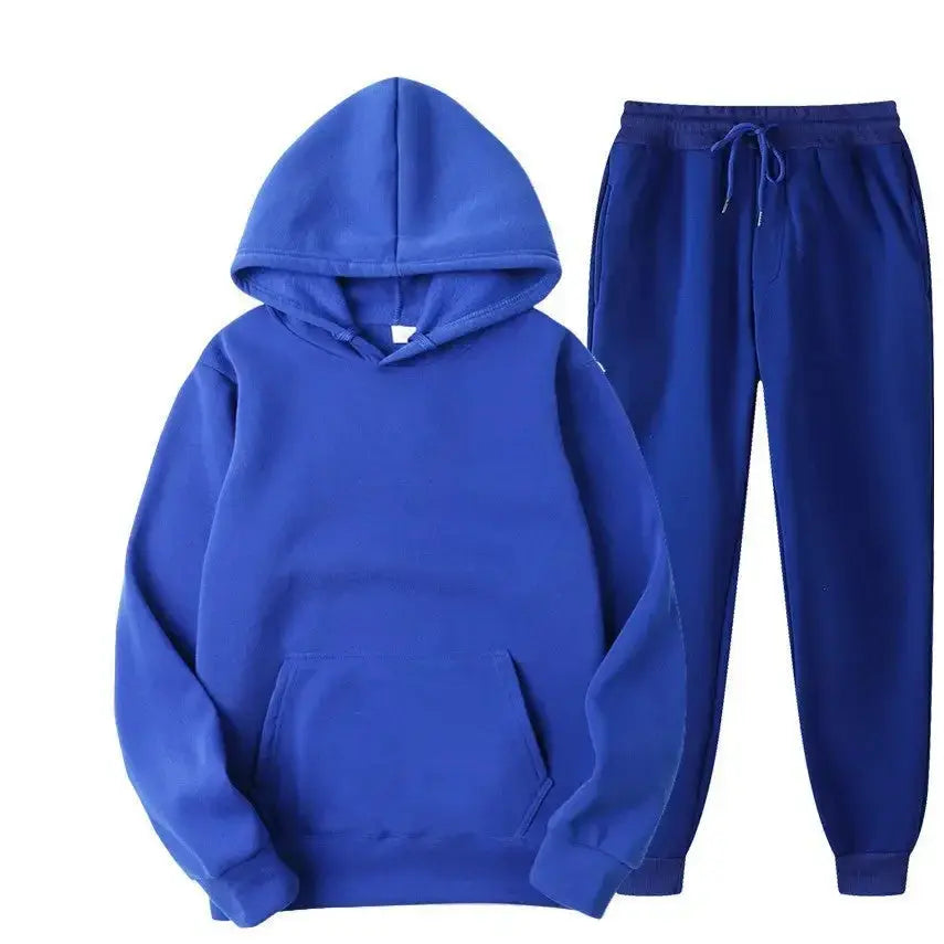 Men's And Women's Casual Loose Sweatshirt Sweatpants Two-piece Set - Plush Fashion Hub