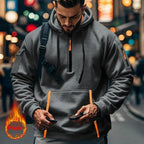 Men's Casual Multi-zipper Arm Pocket Sweatshirt - Plush Fashion Hub