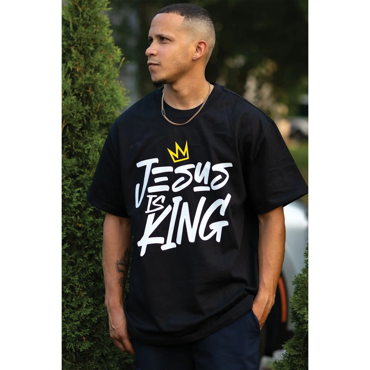 Men's Heavy  Jesus is forever King Blessing Clothing