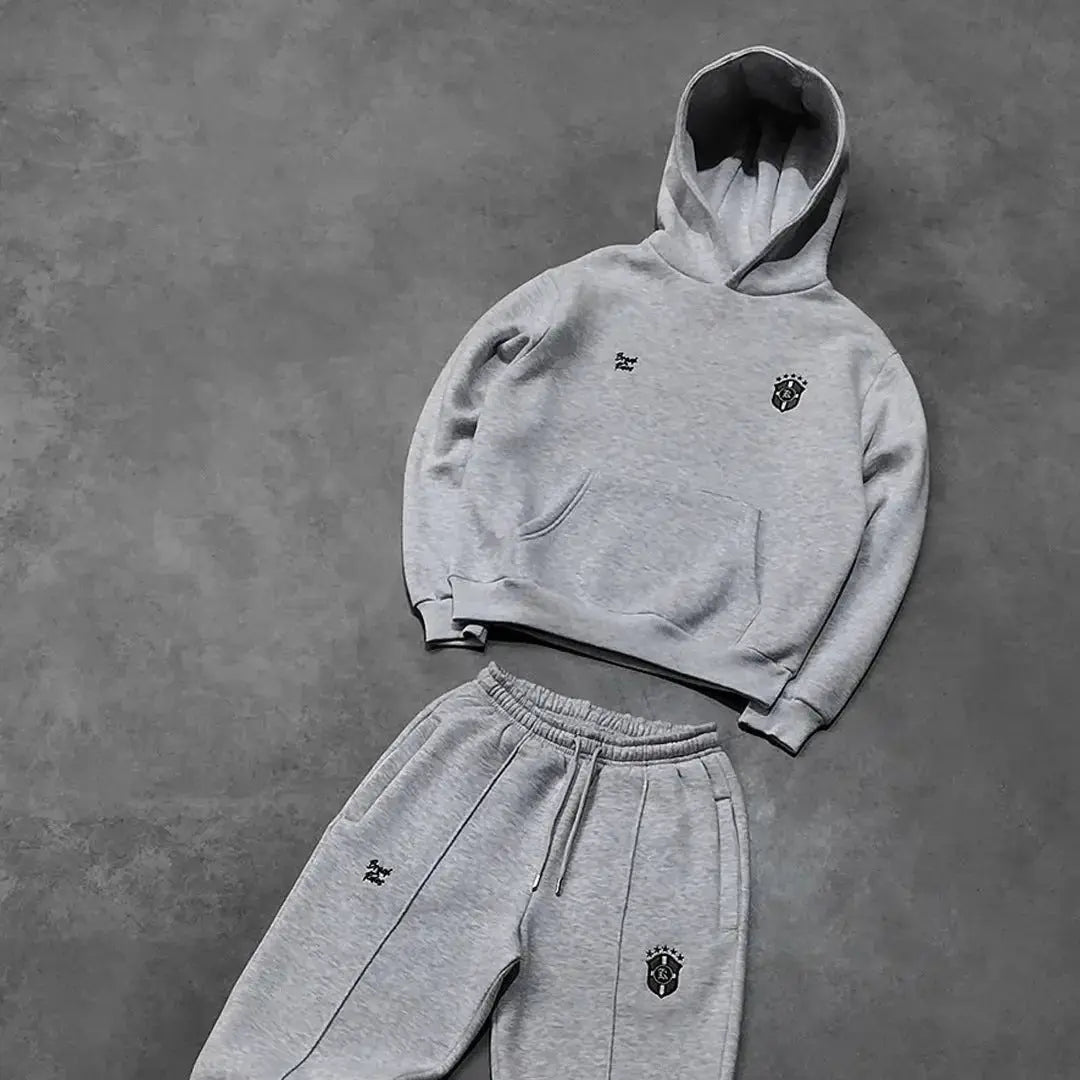 Men's Jacket Casual Long Hooded Sleeve Sweatshirt And Sweatpants - Plush Fashion Hub