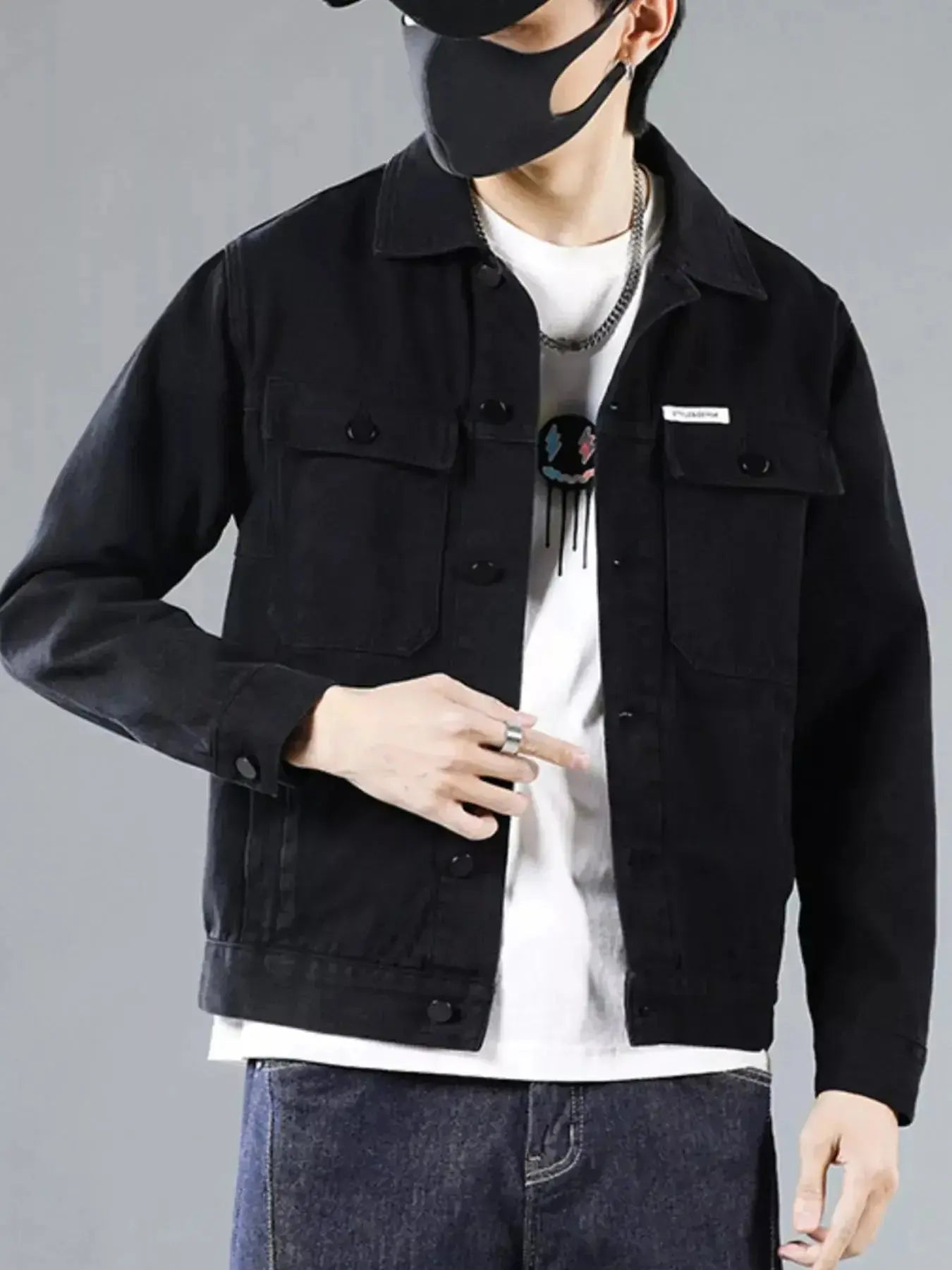Men's Plus Size Classic Button Up Denim Trucker Jacket - Plush Fashion Hub