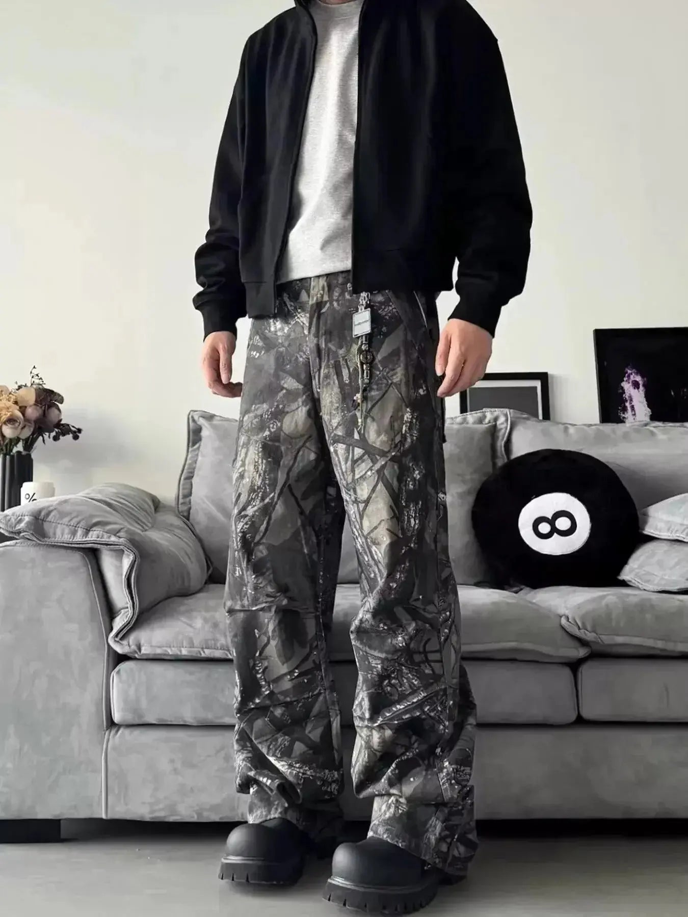 Men's Full Size Camo Print Relaxed Fit Jeans Plus Size - Plush Fashion Hub