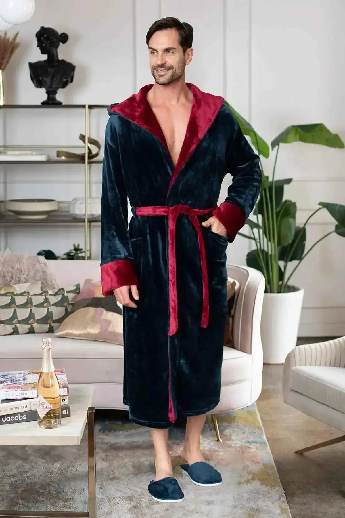 Men’s Robe with Hood – Ultra-Soft Plush Comfort for Everyday Use - Plush Fashion Hub