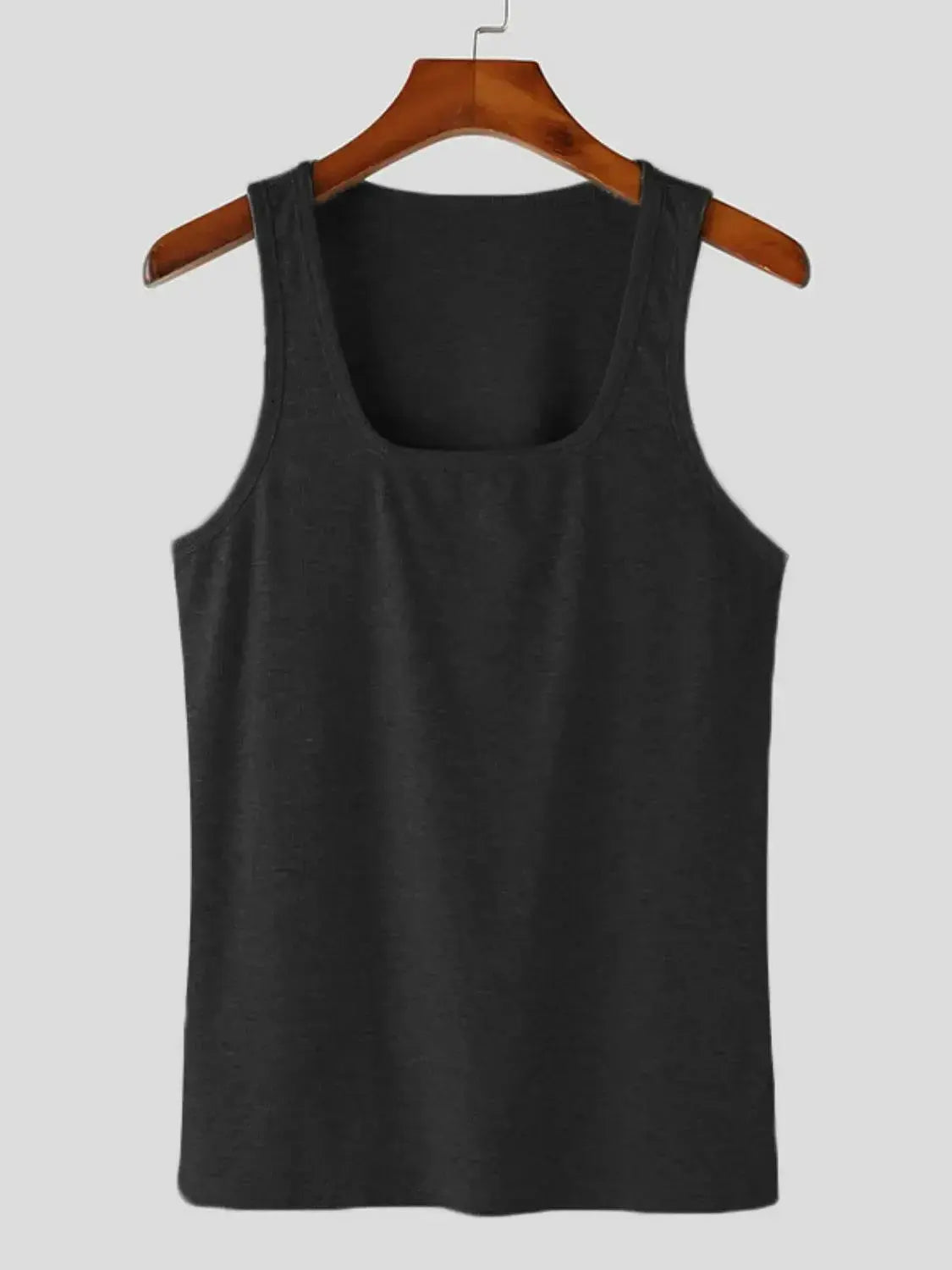 Men's Square Neck Wide Strap Tank - Plush Fashion Hub