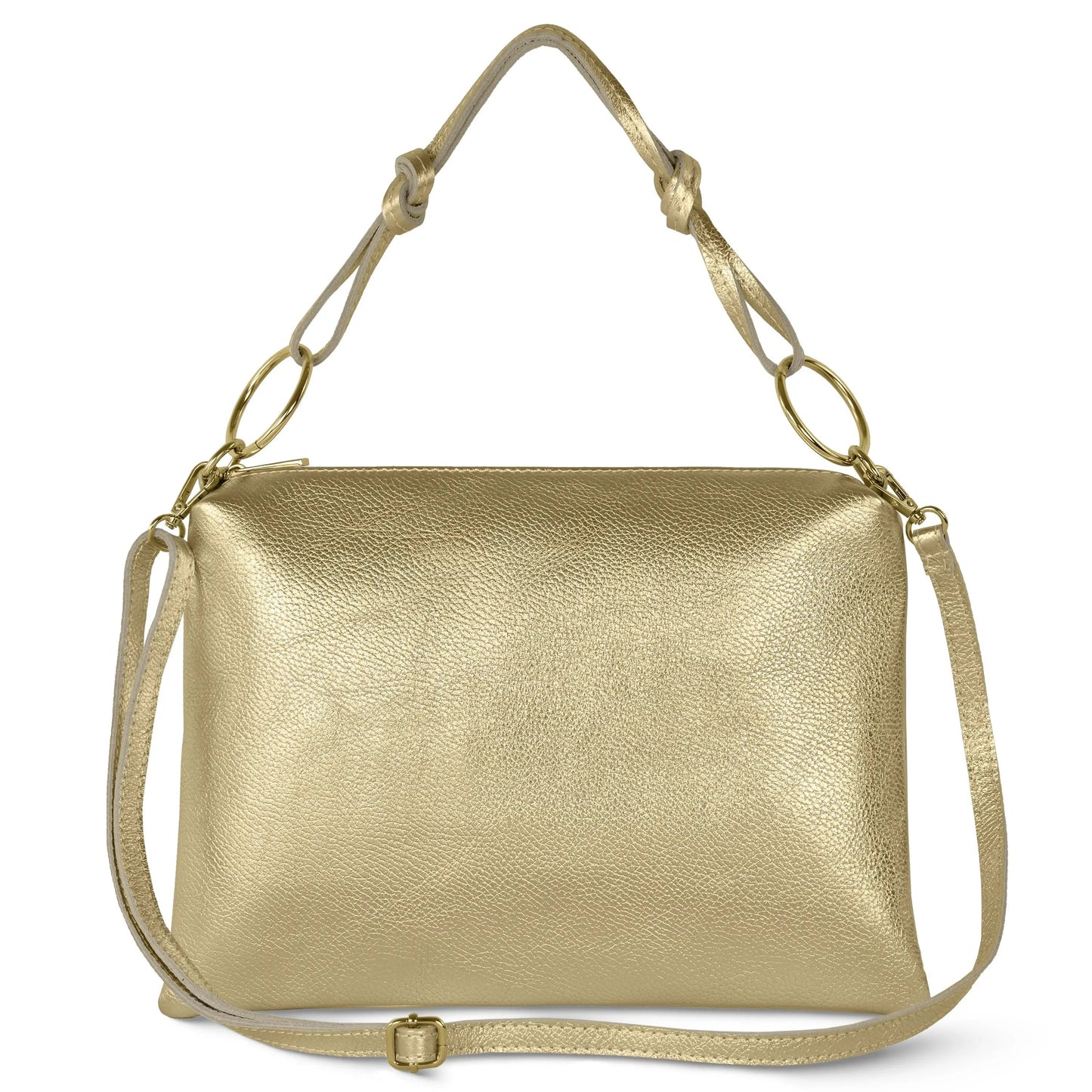 Metallic Calf Leather Shoulder Bag TAKEASY