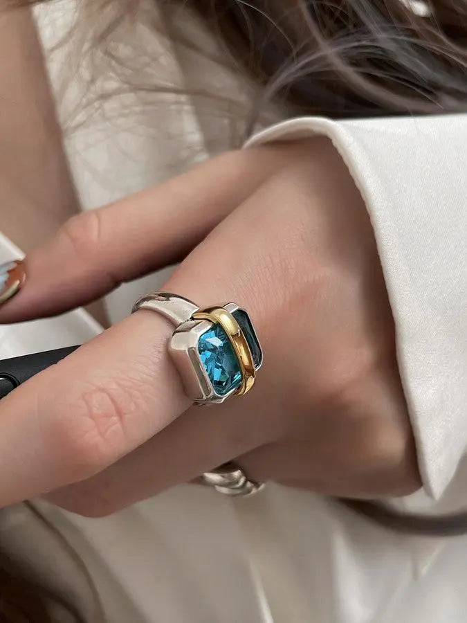 Minimalist Green Moonstone Rings Accessories 2 Sets Plush Fashion Hub