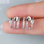 Moissanite 925 Sterling Silver Earrings - Plush Fashion Hub