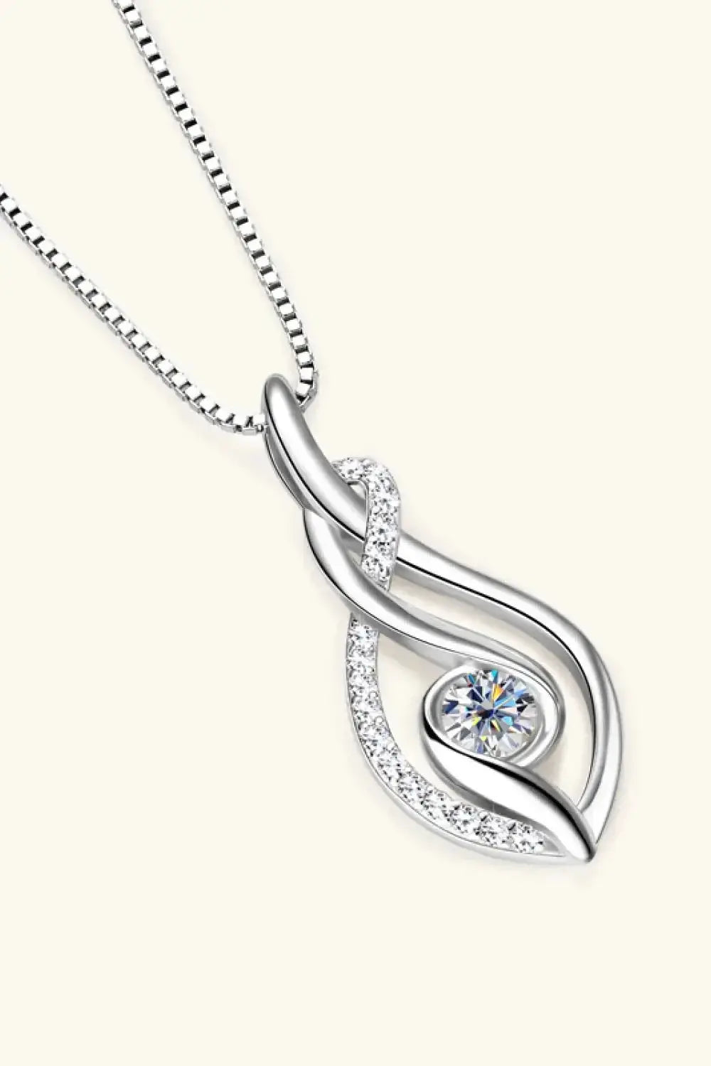 Moissanite 925 Sterling Silver Necklace - Plush Fashion Hub
