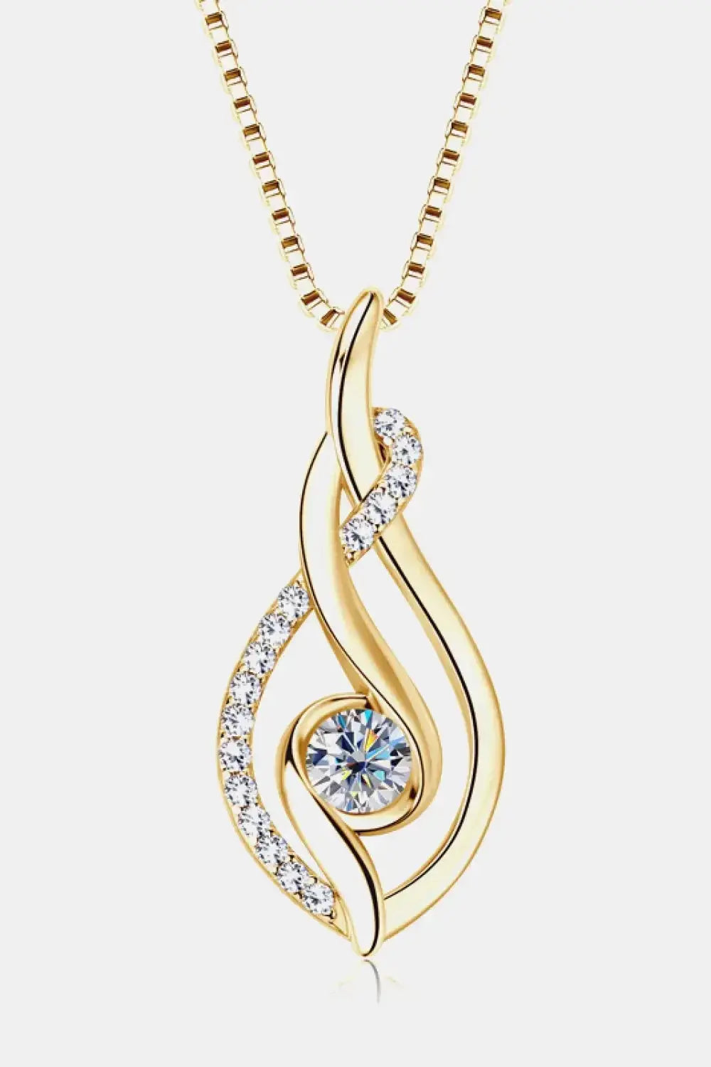 Moissanite 925 Sterling Silver Necklace - Plush Fashion Hub
