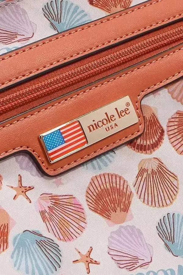 Nicole Lee USA Tropical Beach House Print Shopper Bag - Plush Fashion Hub