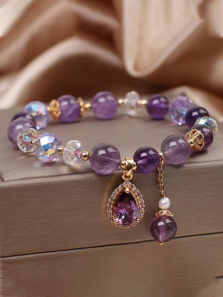 Natural Amethyst Bracelet Plush Fashion Hub