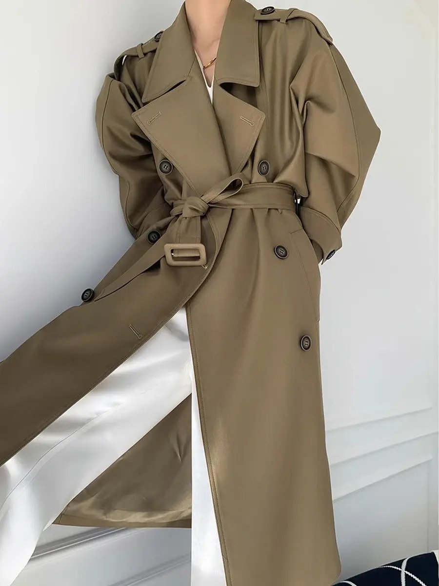 Old British Double-breasted Mid-length Trench Coat PAINEVIDA