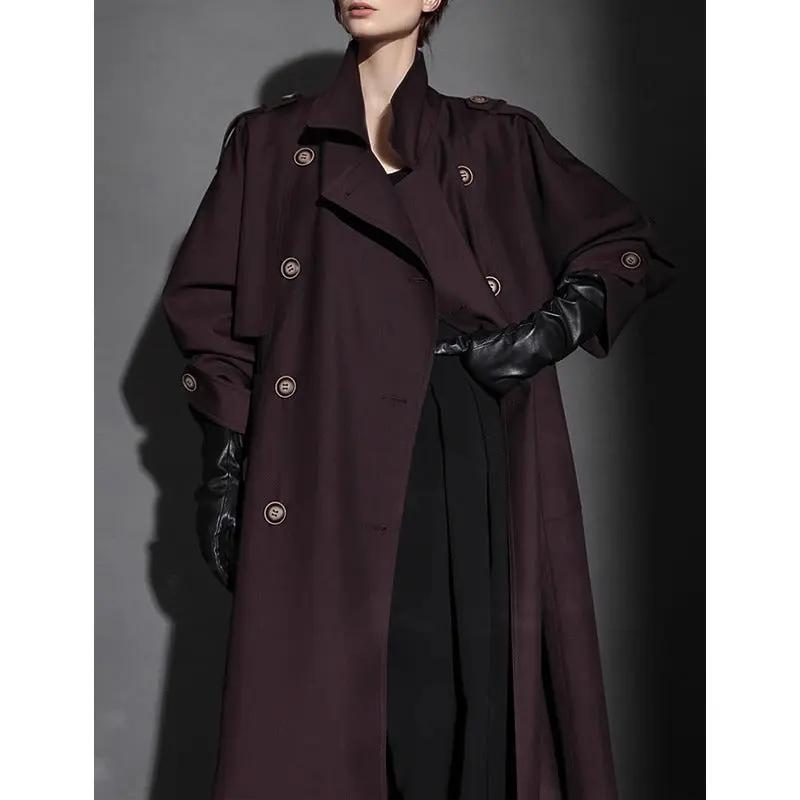 Old British Double-breasted Mid-length Trench Coat PAINEVIDA