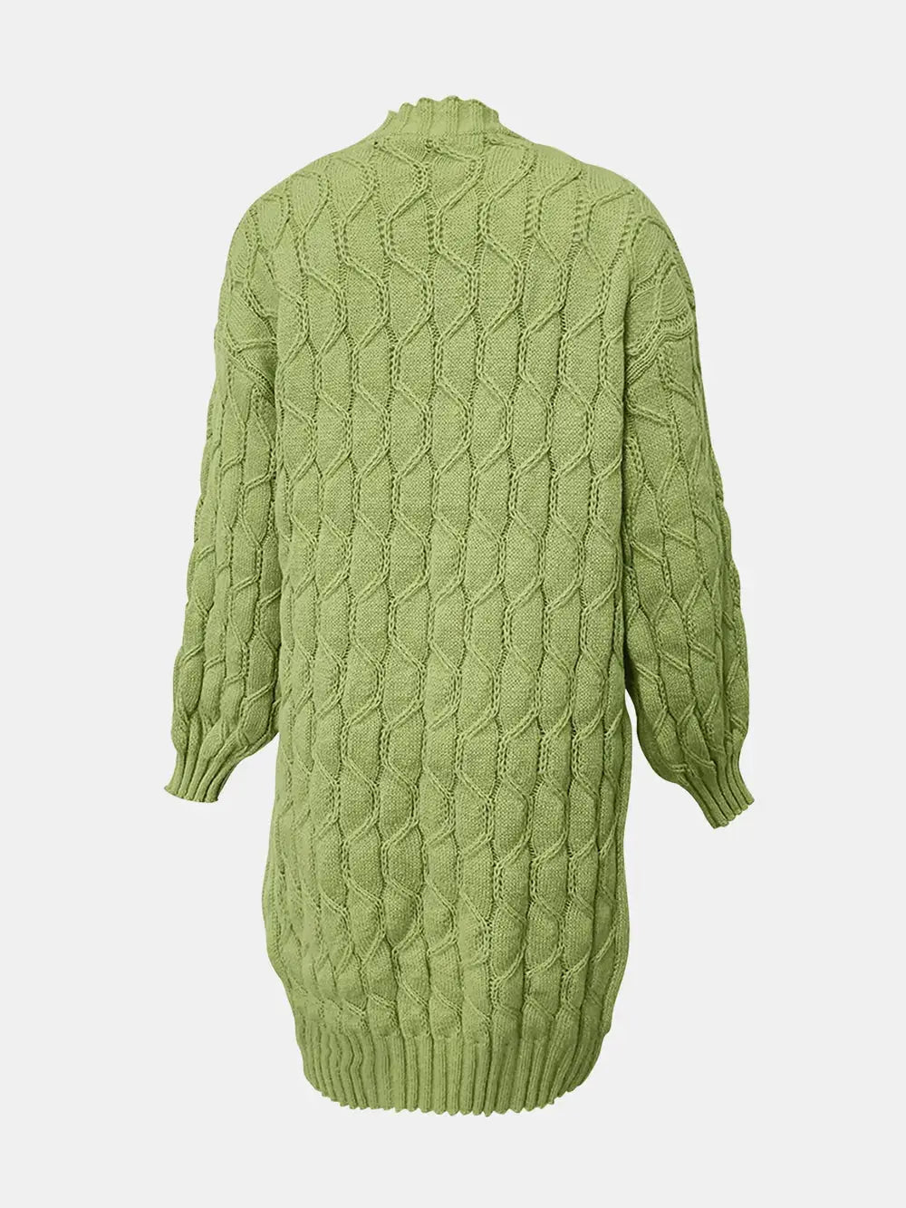 Open Front Long Sleeve Cardigan - Plush Fashion Hub