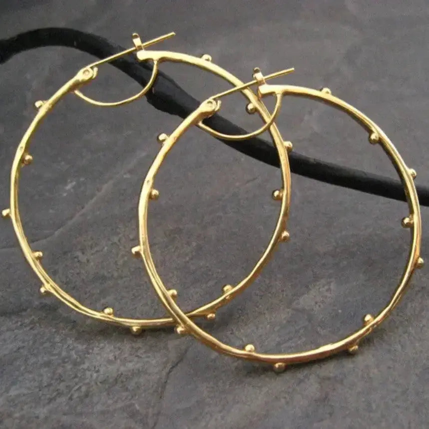 Personalized Gold Plated Big Ear Simple Elegant Clip Copper Ring Ornament - Plush Fashion Hub