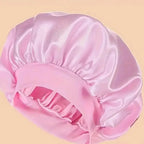 Unscented Satin Sleep Cap Bonnet with Wide Brim Comfortable Elastic - Plush Fashion Hub