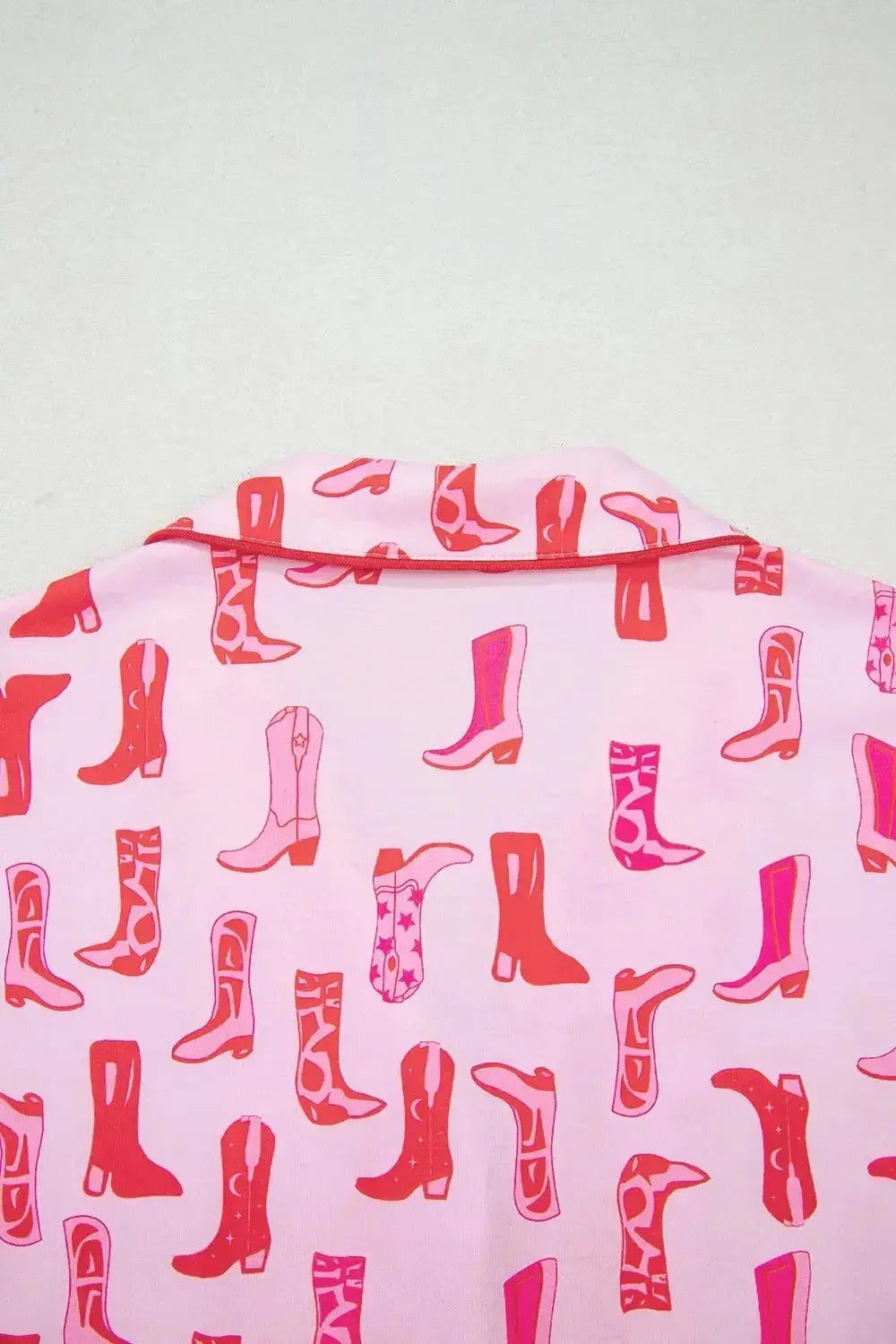 Printed Shirt and Shorts Pajama Set - Plush Fashion Hub