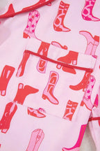 Printed Shirt and Shorts Pajama Set - Plush Fashion Hub