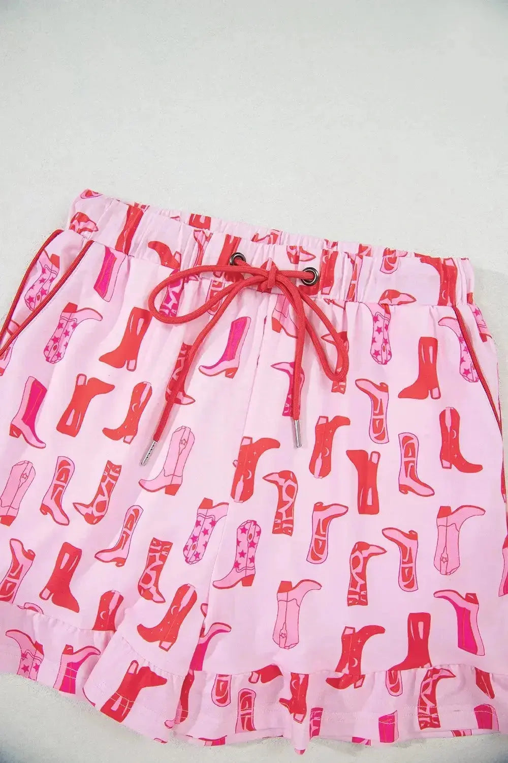 Printed Shirt and Shorts Pajama Set - Plush Fashion Hub