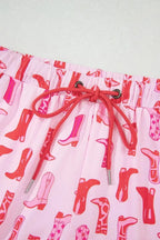 Printed Shirt and Shorts Pajama Set - Plush Fashion Hub