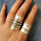 Retro Exaggerated Circle Personality Ring Ethnic Style Geometric - Plush Fashion Hub