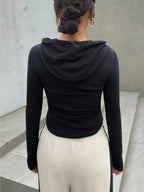 Ribbed Knit Cropped Zip-Up Outerwear - Plush Fashion Hub