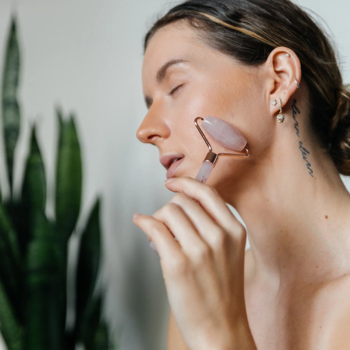 Rose Quartz Facial Roller Plush Fashion Hub