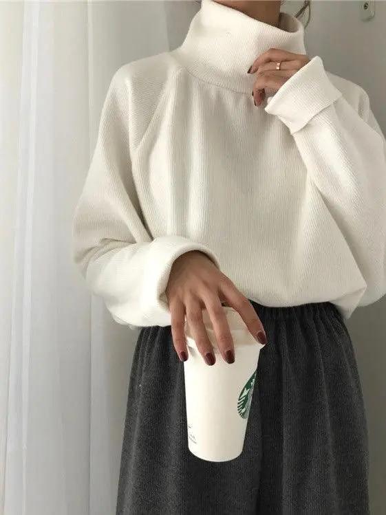 SImple Stand Collar Cotton Base Shirt Plush Fashion Hub