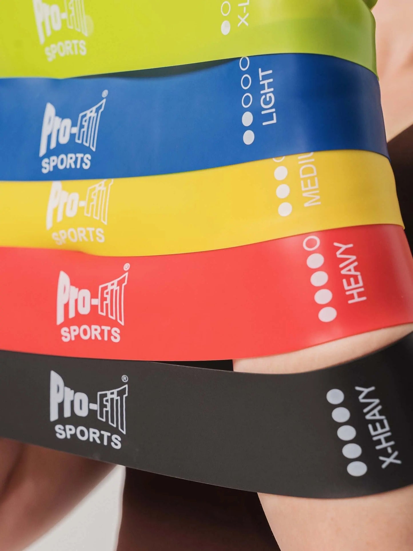 Set of Five Multicolor Weight Resistance Band Profit Outfits