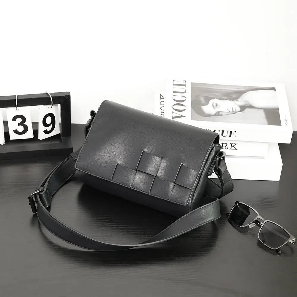 Shoulder bag men, fashion crossbody bag unisex, woven crossbody bag, Plush Fashion Hub