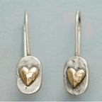 Polished silver minimalist geometric love heart earrings with romantic shape from Plush Fashion Hub.