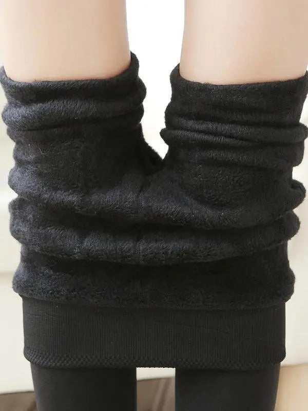Simple Skinny Leg Keep Warm Leggings Plush Fashion Hub