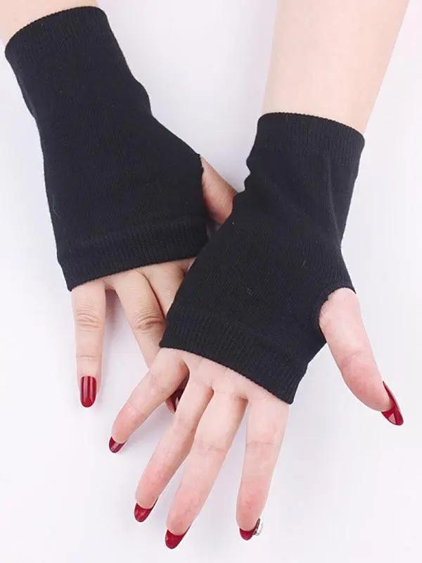 Simple Solid Color Knitting Gloves PAINEVIDA