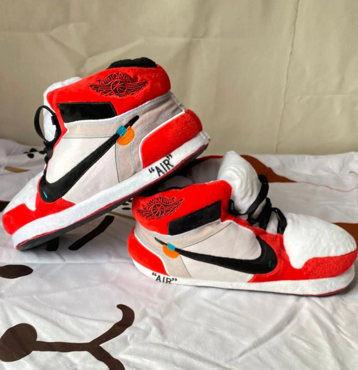 Sneaker Slippers Off-White  Red OG Jordan 1 unisex for adults&kids Olm collectibles