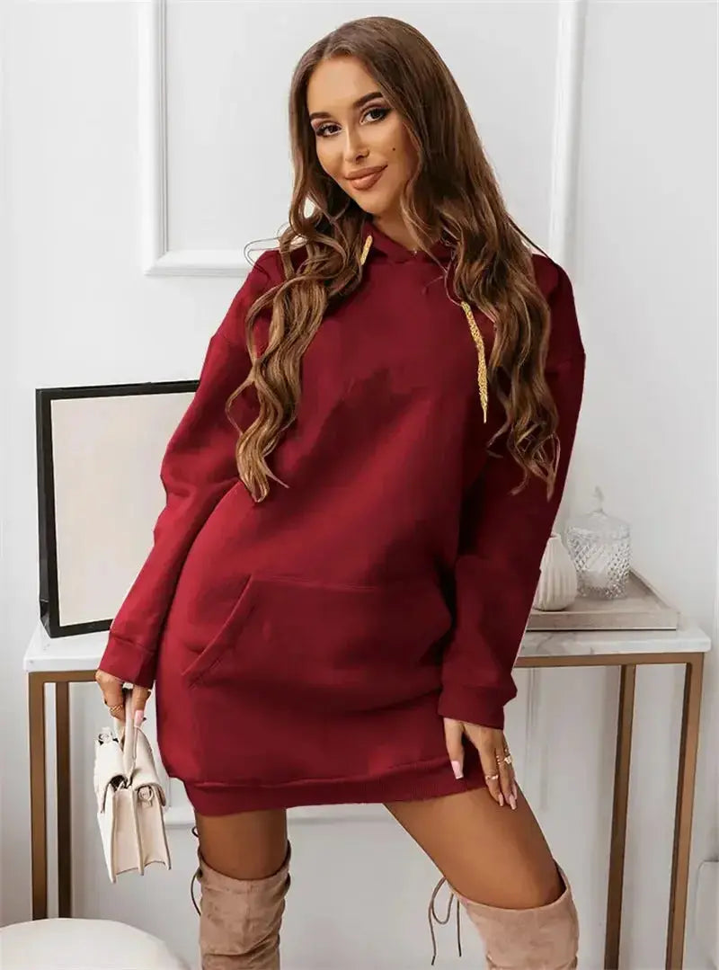 Solid Color Casual Sports Hoodie Sweatshirt - Plush Fashion Hub